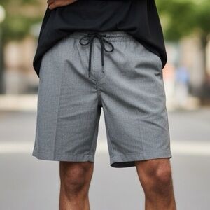 DepartWest Heather Blue Drawstring Shorts